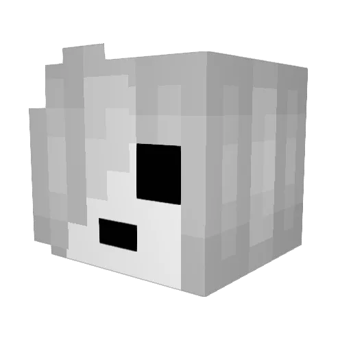 Kirbella Minecraft avatar head, 3D render