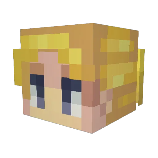 Kirberus_ Minecraft avatar head, 3D render