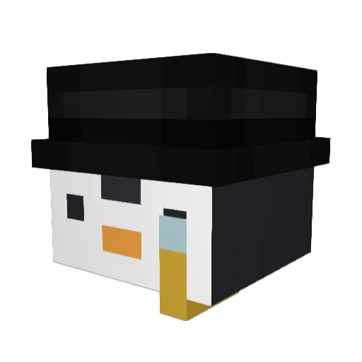Kirbgon Minecraft avatar head, 3D render