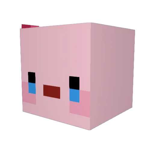 Kirbi3s Minecraft avatar head, 3D render