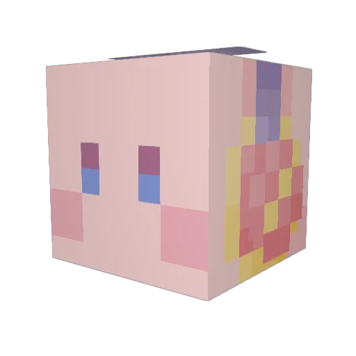 Kirbo__ Minecraft avatar head, 3D render