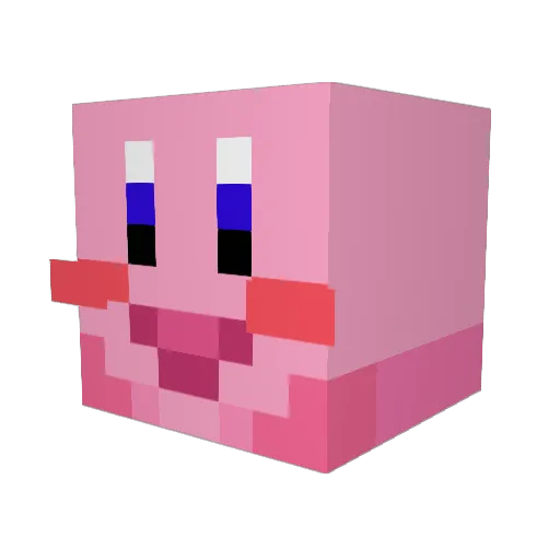 Kirbosh Minecraft avatar head, 3D render