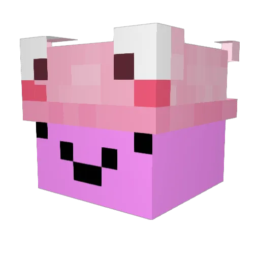 Kirboz Minecraft avatar head, 3D render