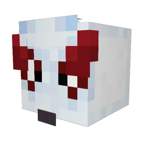 Kirbstering Minecraft avatar head, 3D render