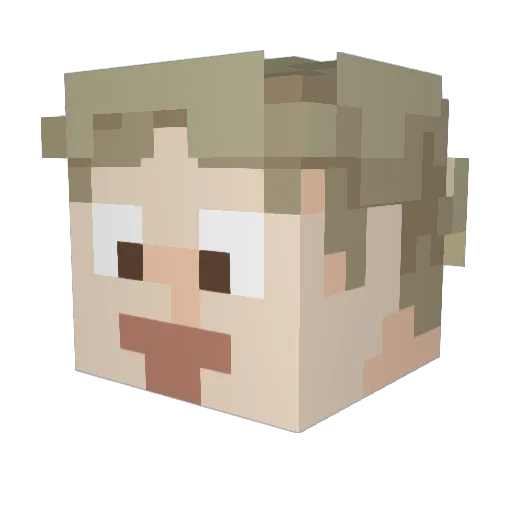 Kirby0620 Minecraft avatar head, 3D render