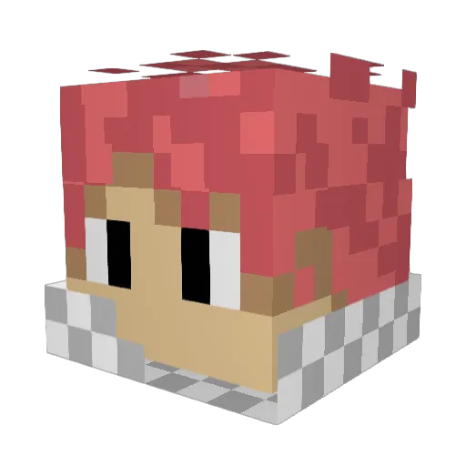 Kirby3118 Minecraft avatar head, 3D render