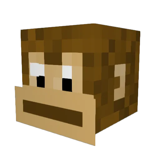 KirbyBunny Minecraft avatar head, 3D render