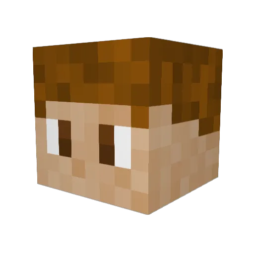 KirbyCasey Minecraft avatar head, 3D render