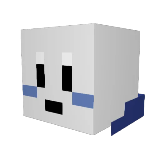 KirbyLegend05 Minecraft avatar head, 3D render