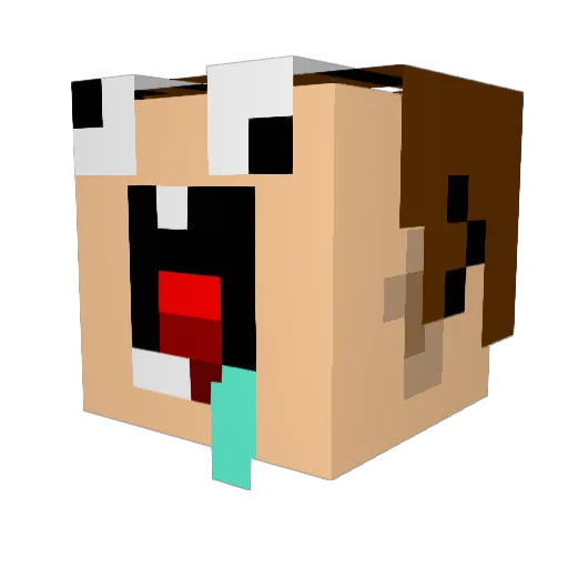KirbyPrinceFluff Minecraft avatar head, 3D render