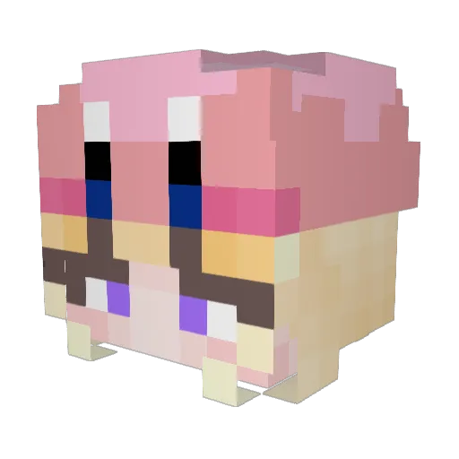 Kirby_BB Minecraft avatar head, 3D render