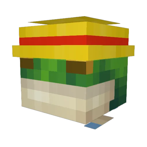 Kirbycola Minecraft avatar head, 3D render