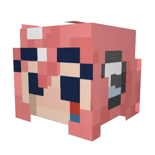 Kirbyer1 Minecraft avatar head, 3D render