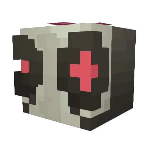 Kirbyfriend Minecraft avatar head, 3D render