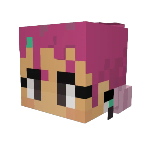 Kirbyko Minecraft avatar head, 3D render