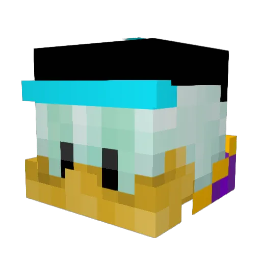 Kirbypink Minecraft avatar head, 3D render