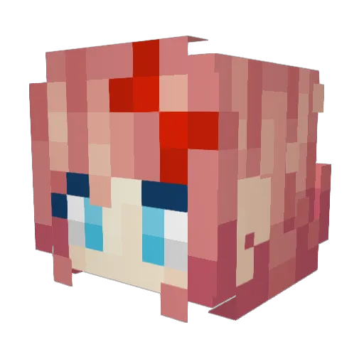 KirbysStars Minecraft avatar head, 3D render