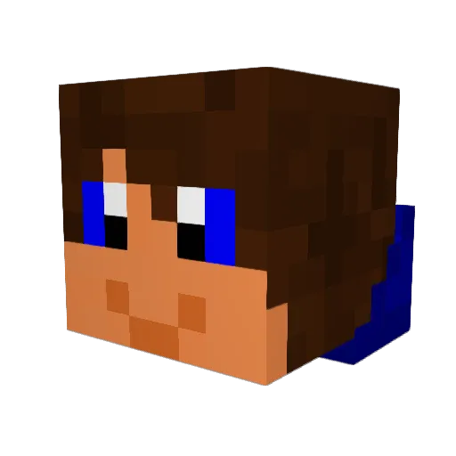 Kirbytrax Minecraft avatar head, 3D render