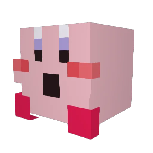 Kirbyultra2 Minecraft avatar head, 3D render