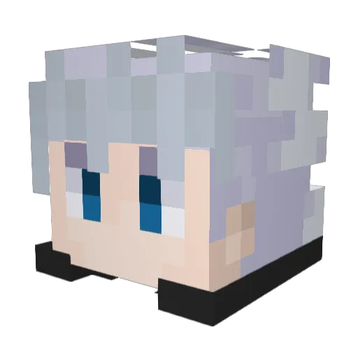 Kirbyzed Minecraft avatar head, 3D render