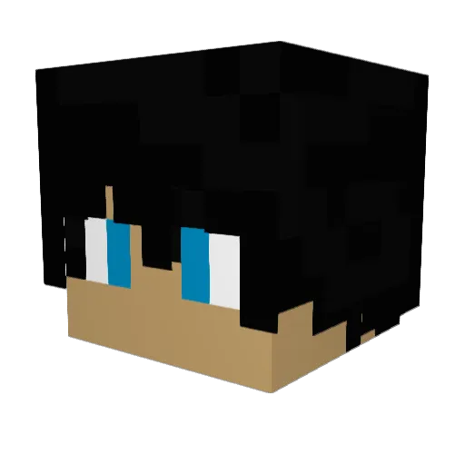 Kirdar54 Minecraft avatar head, 3D render