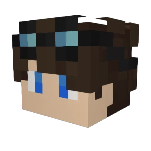Kirderf4545 Minecraft avatar head, 3D render