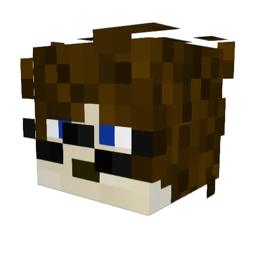Kiren004 Minecraft avatar head, 3D render