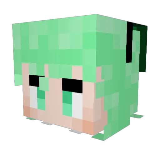Kiri3313 Minecraft avatar head, 3D render