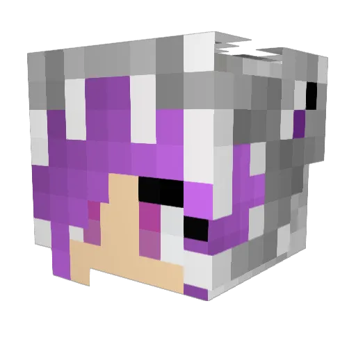 KiriCrayon Minecraft avatar head, 3D render