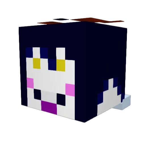 KiriMoon Minecraft avatar head, 3D render