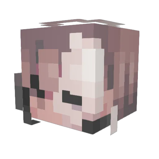 KiriSuli Minecraft avatar head, 3D render