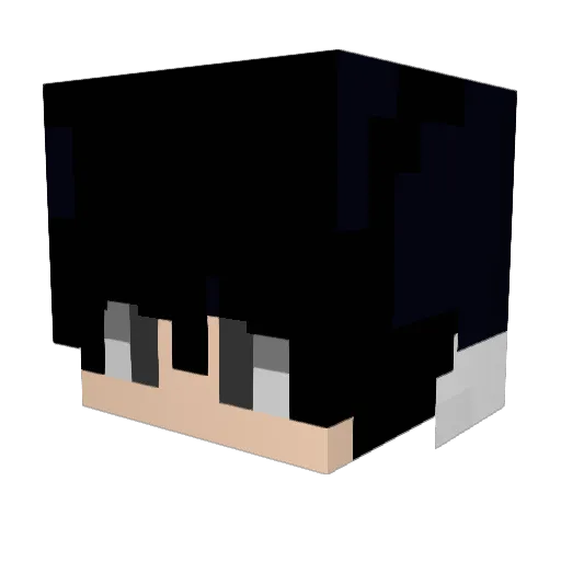 KiriTZN Minecraft avatar head, 3D render