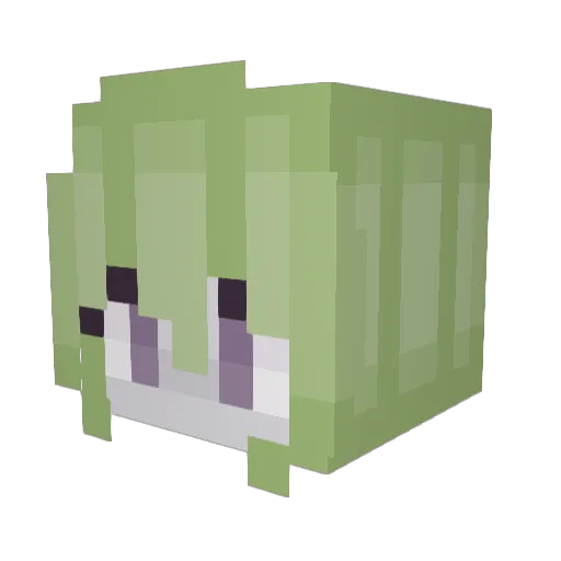KiriTheGhost Minecraft avatar head, 3D render