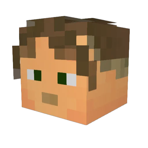 KiriToshKa Minecraft avatar head, 3D render