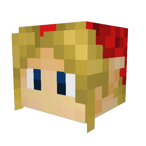 Kiri_SD Minecraft avatar head, 3D render