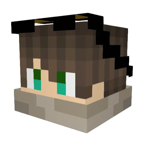 Kiridium Minecraft avatar head, 3D render