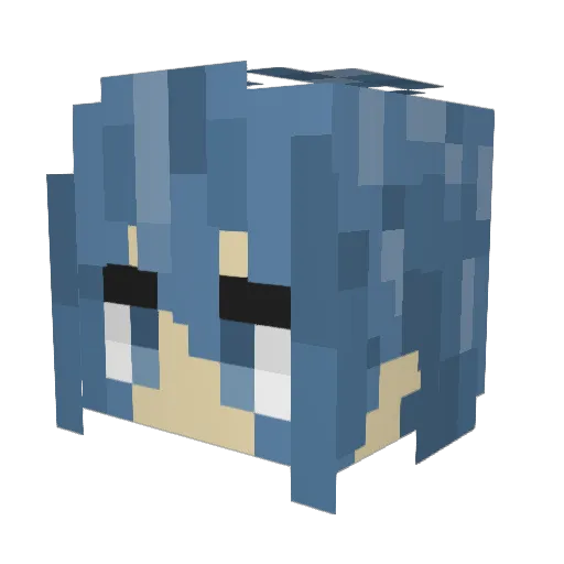 KirieDesu Minecraft avatar head, 3D render