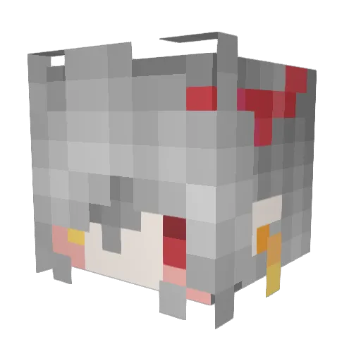 Kirigan0 Minecraft avatar head, 3D render