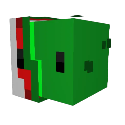 Kiriixer Minecraft avatar head, 3D render