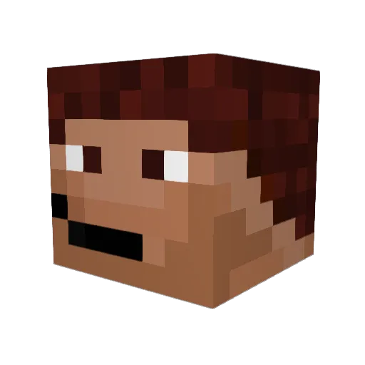 Kirikoou Minecraft avatar head, 3D render