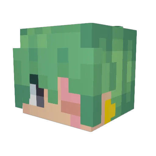 KirilKirkata Minecraft avatar head, 3D render