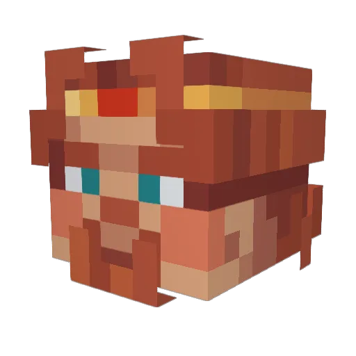 KirillPrincess Minecraft avatar head, 3D render
