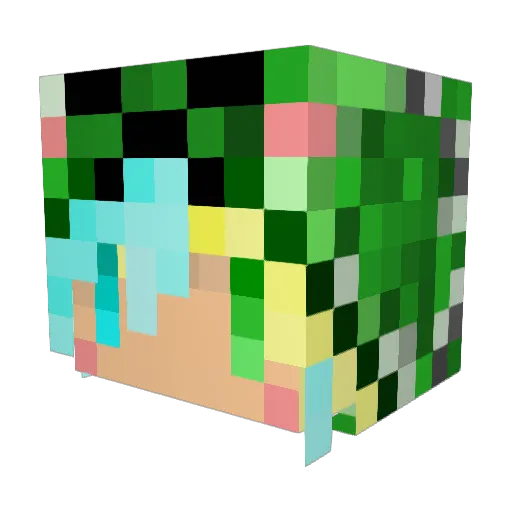 Kirin0501 Minecraft avatar head, 3D render