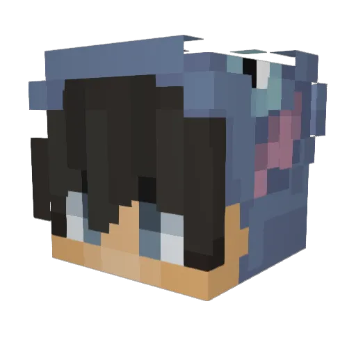 Kirin47 Minecraft avatar head, 3D render