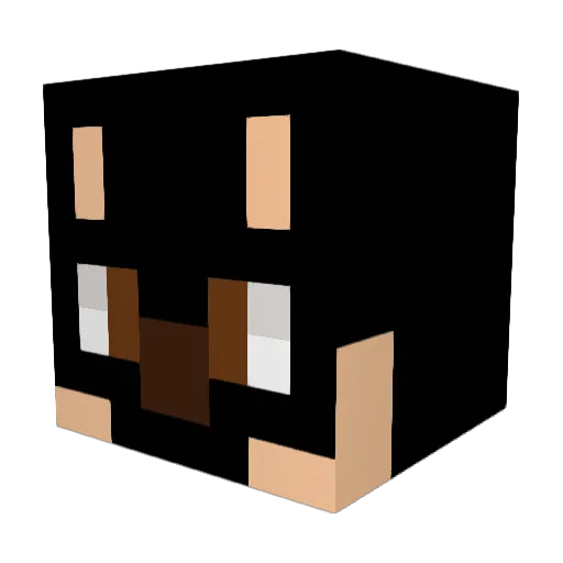 Kirin812 Minecraft avatar head, 3D render