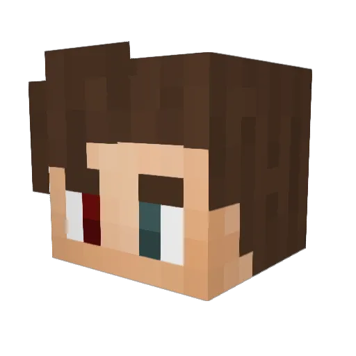 Kiringu Minecraft avatar head, 3D render