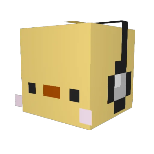 Kirino04 Minecraft avatar head, 3D render