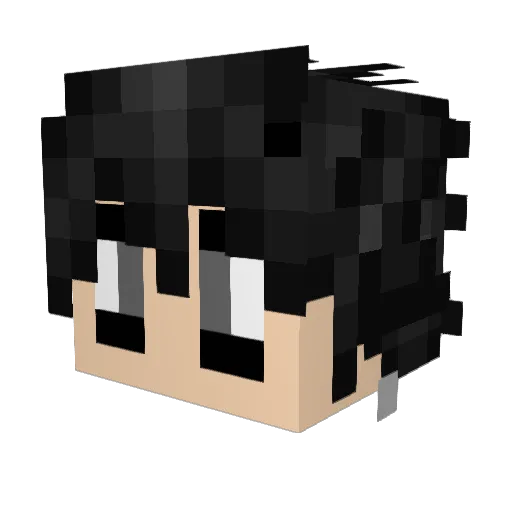 Kirino127 Minecraft avatar head, 3D render