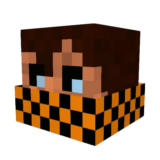 KiriossZ Minecraft avatar head, 3D render