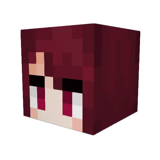 Kiriri_ Minecraft avatar head, 3D render